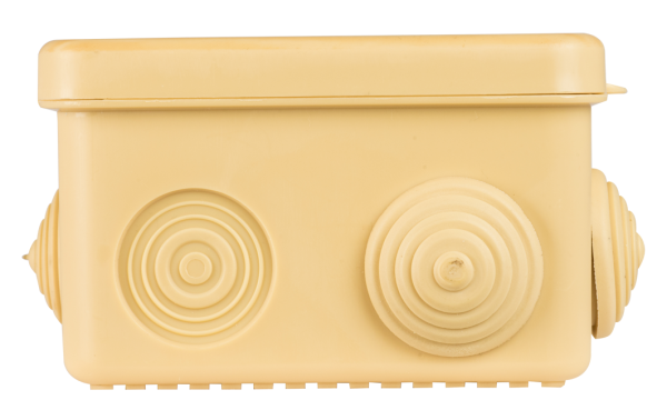 Коробка распределительная КМР-030-031 с крышкой (80х80х50) 7 мембранных вводов светлое дерево IP54 PROxima EKF