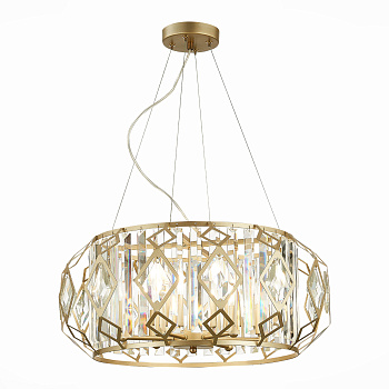 Люстра подвесная Шампань/Шампань, Прозрачный E14 6*40Вт SLE260203-06 EVOLUCE