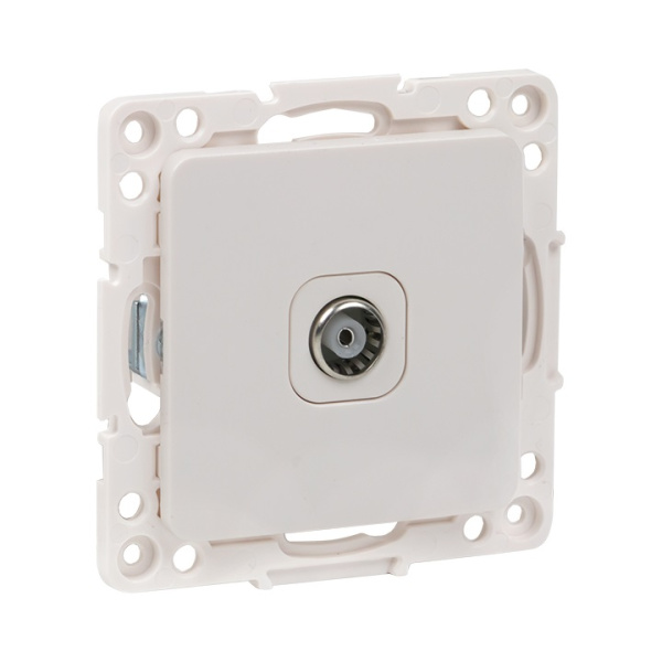 Стокгольм Механизм Розетки TV 1-местной проходной 75Ом 5-862МГц белый EKF