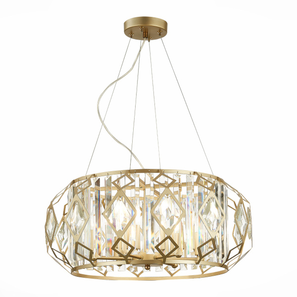 Люстра подвесная Шампань/Шампань, Прозрачный E14 6*40Вт SLE260203-06 EVOLUCE
