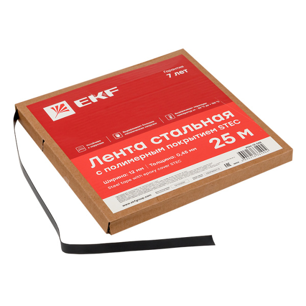 Лента стальная с полимерным покрытием STEC 12х0,45 (25м) PROxima EKF