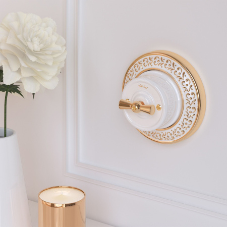 Винты для накладного выключателя 3шт. (золото) Ретро Werkel