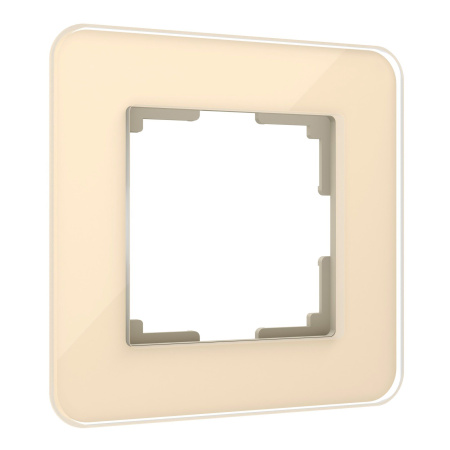 Elite Рамка СУ 1 пост . стекло айвори IP20 Werkel