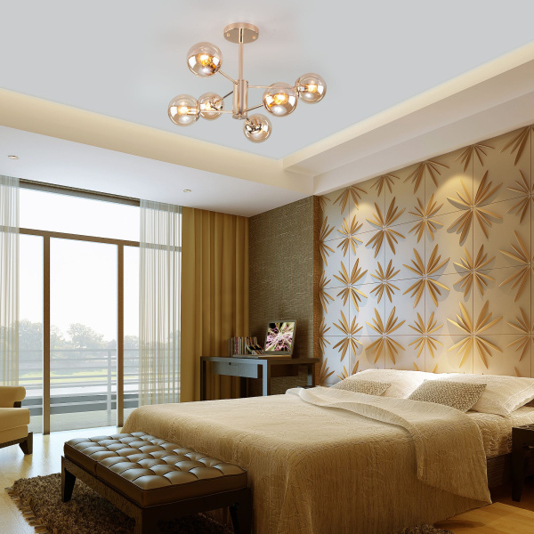 Потолочная люстра 6*E27 60Вт золотой IP20 (30166/6 золото) Eurosvet