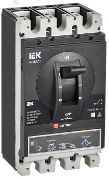 Выключатель автоматический ВА в литом корпусе 3П С 400А 50кА расцепитель термомагнитный регулируемый ARMAT IEK