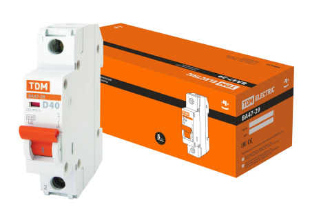 Выключатель автоматический ВА МОД ВА47-29 1П 40А 4,5кА D TDM