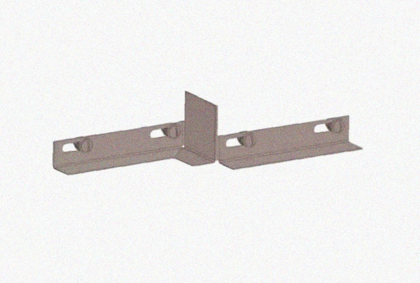 Соединитель-переходник замковый ПУгЛЗ 25х50 УХЛ1 (левый), оцинкованный лист, S1,0