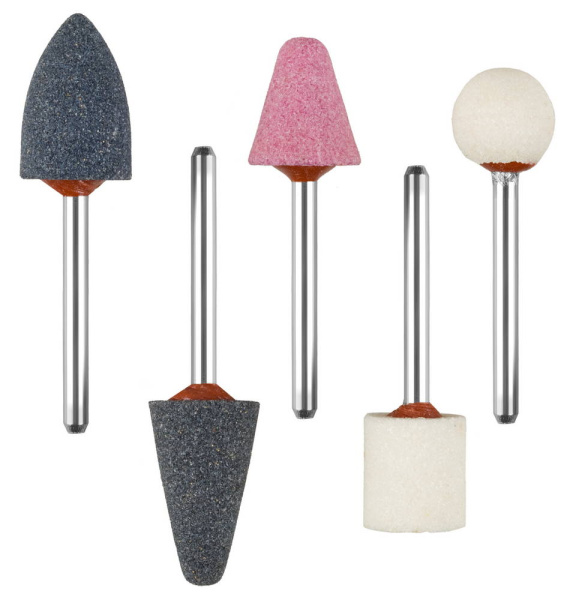 Набор "Мастер": Абразивные минишарошки-насадки для гравера и дрели, хвостовик d 3,2мм, 5 предм. ЗУБР