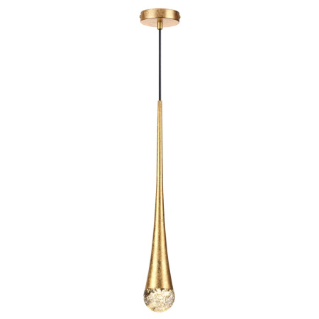 Подвесной св-к IP20 GU10 LED max 6W GOTA прозрачн/золот фольг-ние ODEON LIGHT