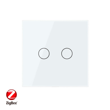 Сенсорный выключатель ZigBee (Wi-Fi) 2 клавиши 1 пост Белый Livolo