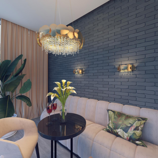 Бра G9 2*40W 220V ULLA золото/хрусталь/металл ODEON LIGHT