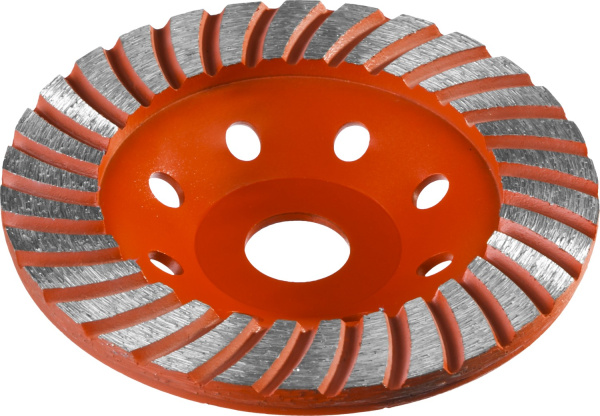 Сегментированная алмазная чашка Турбо-Плюс d 125 мм, Мастер ЗУБР