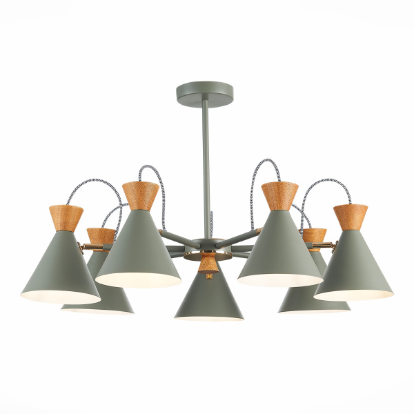 Люстра потолочная Серый, Золотистый/Серый, Темное дерево E14 7*40Вт SLE125112-07 EVOLUCE