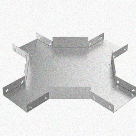 Лоток крестообразный замковый глухой КМЗГ 150х80 УТ1,5, оцинкованный лист, S1,5