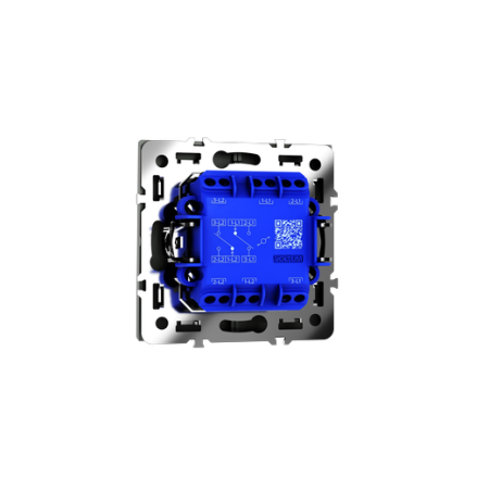 Проходной переключатель встраиваемый Voltum S70 двухклавишный 10А, (титан)