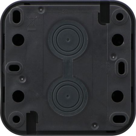 Donel W55 Выключатель звонкового типа 1-кл. накладной, антрацит, IP55, серия (тип) DIP55