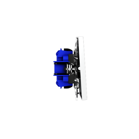 Проходной переключатель встраиваемый Voltum S70 двухклавишный 10А, (белый матовый)