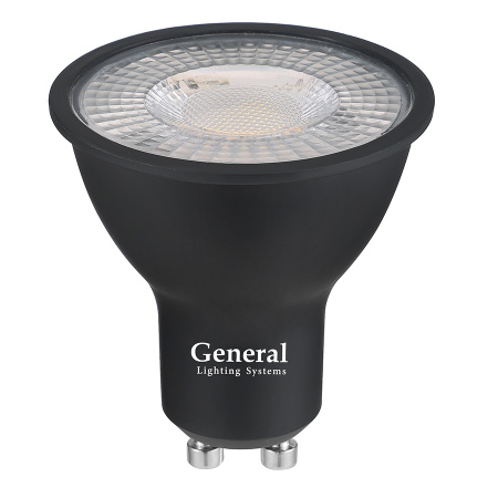 Лампа Светодиодная GLDEN-MR16-DIF-15-230-GU10-6500 1/10/100 Черная Dif 30 General