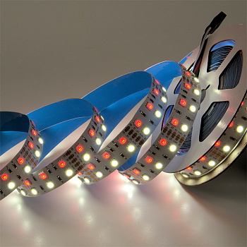 Лента светодиодная RGB с нейтральным белым GLS-5050-120-28.8-12-IP20-RGB+4 двухрядная General