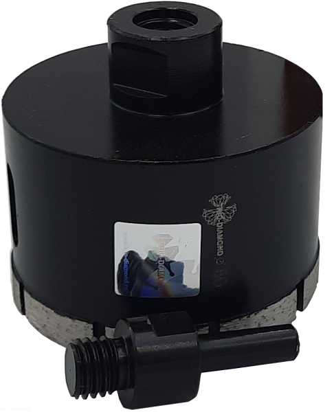 Коронка алмазная по керамограниту 80 мм Серебряная пайка GCB770 Trio-Diamond