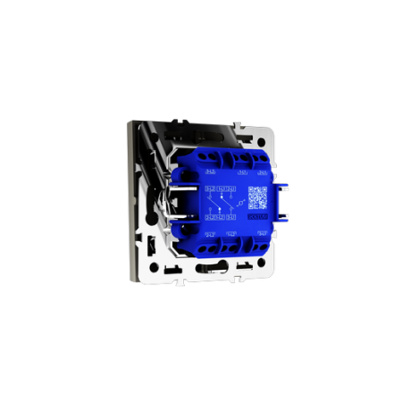 Проходной переключатель встраиваемый Voltum S70 двухклавишный 10А, (шелк)