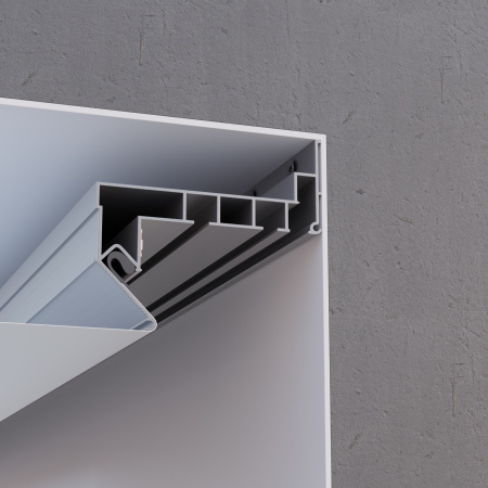 08-59 Профиль алюминиевый для натяжного потолка под светодиодн. ленту (элемент с карнизом), 71х61 мм, 2 м APEYRON