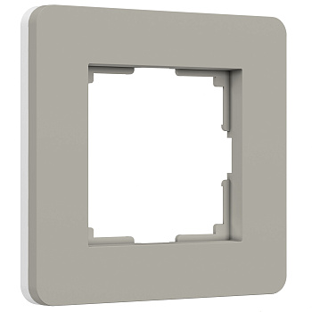 Werkel Рамка на 1 пост Split (дымчатый/белый, soft-touch)