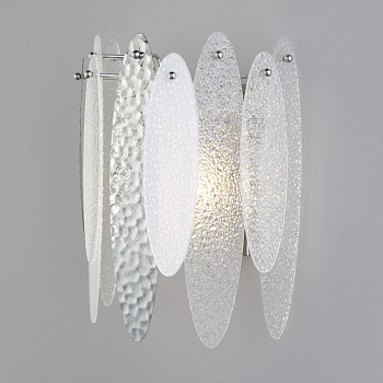 Настенный светильник с декором 1*E14 60Вт хром IP20 Canaria (324/1 хром) Bogate's