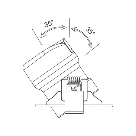 Встраиваемый светильник 9Вт 4000K Белый IP20 Phill DL014-6-L9W Technical