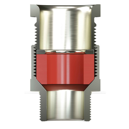 Взрывозащищенный кабельный ввод серии КН для небронированного кабеляМ20х1,5 D:5,8-12мм. Никелированная латунь IP66/IP68 DKC