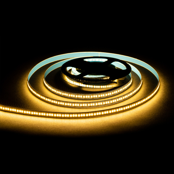 LSE-265 Светодиодная лента 12В, 19,2Вт/м, 2200 лм/м, 3000К, smd2835, 240д/м, IP20, ширина подложки 10мм, 5м, т/б OGM