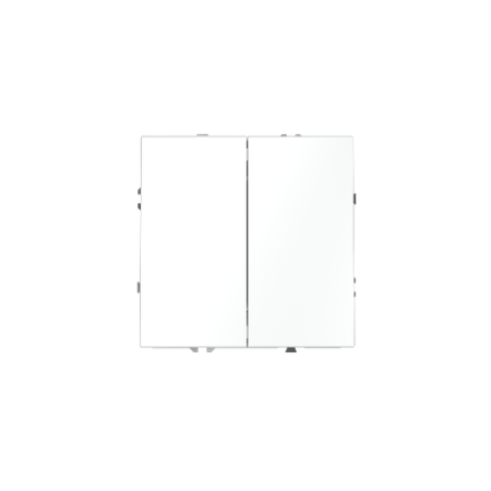 Проходной переключатель встраиваемый Voltum S70 двухклавишный 10А, (белый матовый)