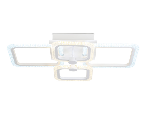 Потолочный светодиодный светильник с пультом FA5309/2+2 WH белый 3000+6400K/4200K/6400+3000K 62W 560*480*120 (ПДУ ИК) Ambrella Light