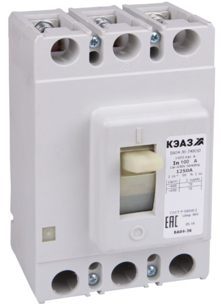 Выключатель автоматический ВА04-36-340010-125А-1500-690AC-УХЛ3  КЭАЗ