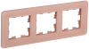 BRITE Рамка 3-мест. РУ-3-2-Бр стекло дым. RE IEK
