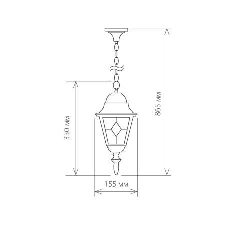 Уличный подвесной светильник 1*E27 черный IP44 (a025021) Elektrostandard