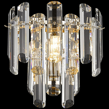 Бра Золото/Прозрачный E14 2*40Вт WE107.02.301 WERTMARK