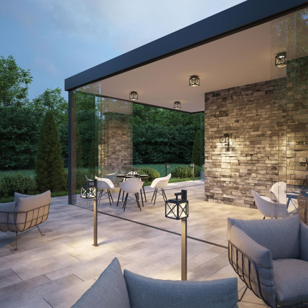 Ландшафтн.настен.св-к IP54 LED 4000K 10W 100-240V DANTELA темно-серый NOVOTECH