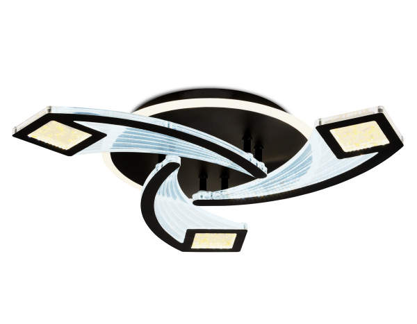 Светильник потолочный светодиодный с пультом FA4477/3 BK черный 62W 3000K+6400K/4200K/6400K+3000K D560*75 (ПДУ ИК) Ambrella Light