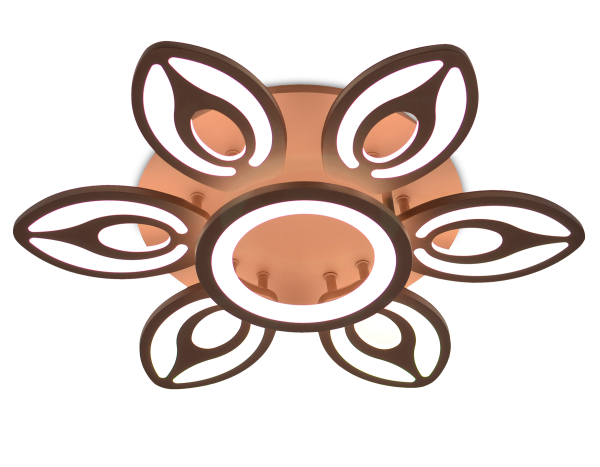 Потолочный светодиодный светильник с пультом FA463/6+1 CF кофе 97W D650*120 (ПДУ РАДИО 2.4) Ambrella Light