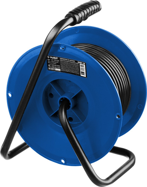 Силовой удлинитель на катушке ПВС 3х1.5 40м 3500Вт IP44, ПВС 315 ЗУБР