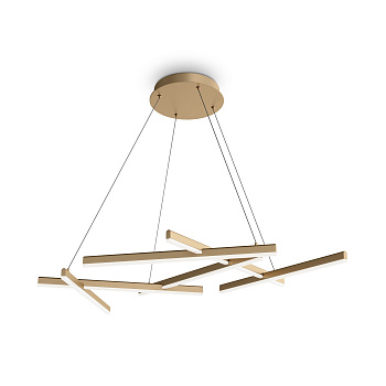 Подвесной светильник 6*LED 80Вт Матовое Золото IP20 Line MOD016PL-L80GK Maytoni