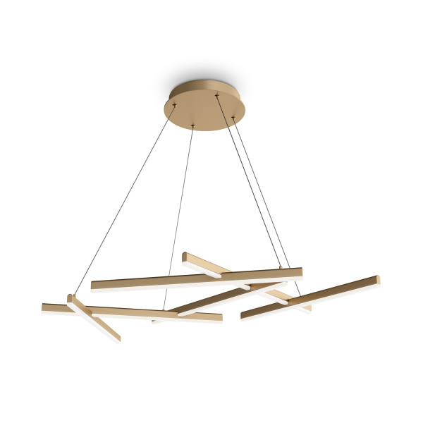 Подвесной светильник 6*LED 80Вт Матовое Золото IP20 Line MOD016PL-L80GK Maytoni