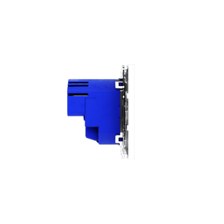 Розетка встраиваемая Voltum S70 с заземлением и защитными шторками, 16А, с USB, A+A, (белый глянцевый)