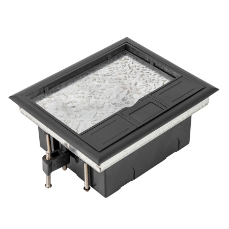 Donel Лючок в пол 8 мод. (4 мод. 45х45 мм.), крышка ABS + гальванизированная стальная вставка