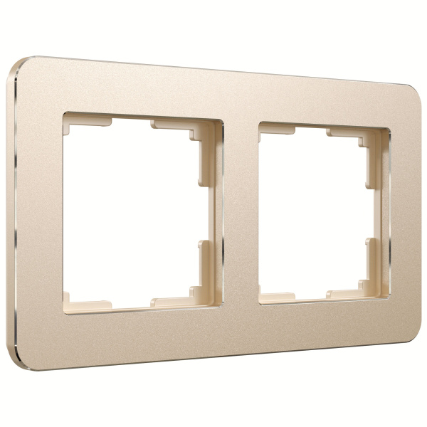 Platinum Рамка на 2 поста шампань Werkel