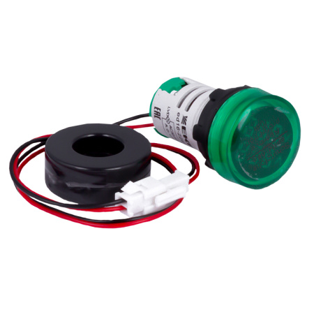 Индикатор значения тока и напряжения зеленый ED16-22AVD 100А PROxima в комплекте с трансформатором тока EKF