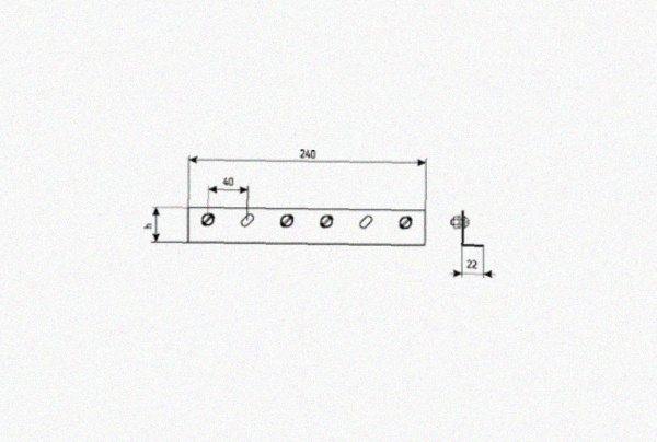 Соединитель лотковый замковый СЛЗх50х1,0 У3, окрашенный, S1,0