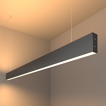 Линейный светодиодный подвесной двусторонний светильник 50Вт 3000К черный IP20 (a042945) Elektrostandard Pro