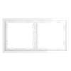 Рамка пластиковая Voltum S70 на 2 поста, (белый глянцевый)